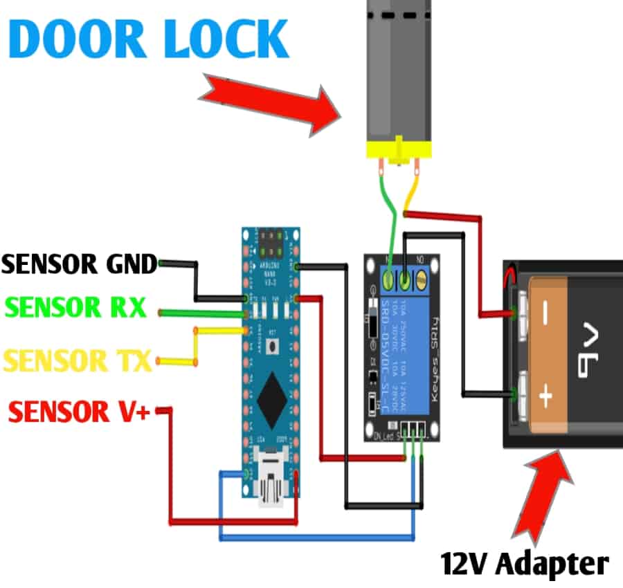 Fingerprint Door Lock Project DIY Kit