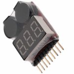 Lipo Tester Battery Voltage Indicator & Low Voltage Alarm (1-8s Lipo Battery)