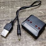 Li-Po Battery Hub Charger 4 in1 3.7v With Over Charge Protection And USB Cable