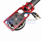 CNC Aluminum & Carbon Fiber BLDC Motor Mount for 20mm Tube – Red/Black