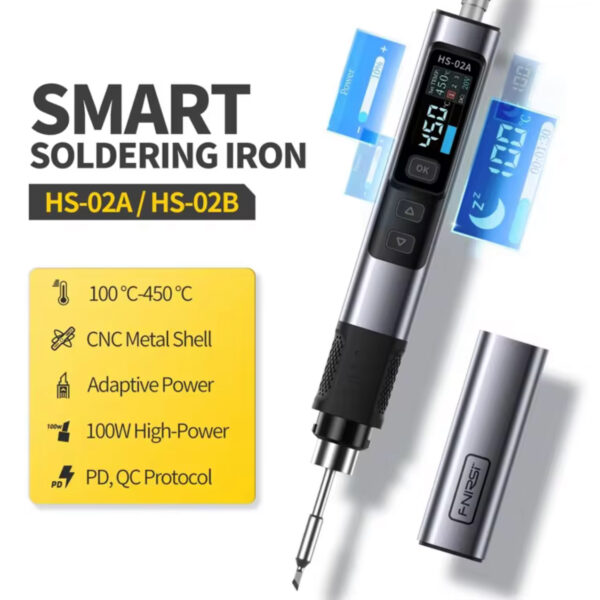 FNIRSI HS-02A Digital Intelligent Smart Soldering Iron