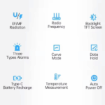 FNIRSI ERD-10 Electrical & Electromagnetic Radiation Detector Tester - Image 5